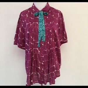 Maeve Anthropologie Pussy Bow Blouse Size 12